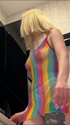 Raver Girl takes off panties in a see through electronic music festival outfit without a bra to show her nipple and&hellip;   Clip 1