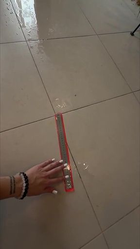 Extreme Long Distance - Powerful Pee Flow From a Full Bladder - Measuring the Distance of Urination