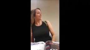 College Coed Uses Dildo Quietly in Library Corner For Self-Pleasure