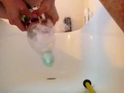 Bottle XL stretching My CD fuck hole
