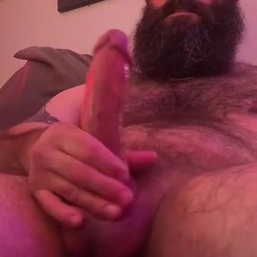 Hot Hairy Daddy Stroking Til Cumquake