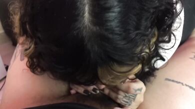 My stepsister gives me the best blowjob ever while my mom's not home