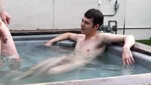 Cock Play Under the Hot Tub Jets