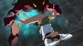 Oni Tensei 1 - Incubus with big cock fucks cop while teenie masturbates