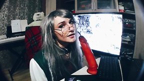 Demonstrating the depth of my throat while feeling shy