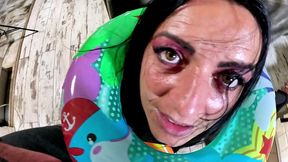 dominant witch inflatable fetish. deepthroat, doggy creampie, popping and intense orgasm