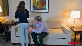 MinxGrrl Tight Leggings Get Her Hard Spankings (WMV Format)