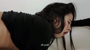 Beautiful white ass riding her friend Liam&#039;s big cock - Porn in English