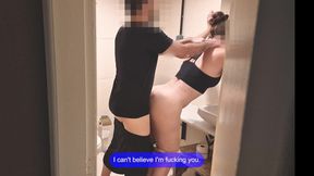 Gym Bathroom Surprise - She Got Caught with Ass Out & Took My Load