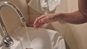 Gym Bathroom Surprise - She Got Caught with Ass Out & Took My Load
