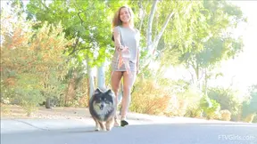 Naked Kennedys Walks Her Dog Outdoors Craving Naughty Adventure Now