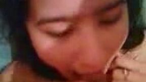 Cute Uzbek slutty teen chick loves sucking dick so much