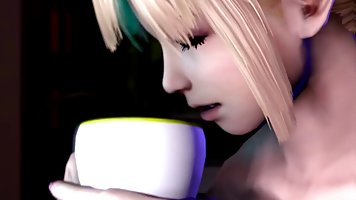 Mary Rose and the guest in VIP room (3D Hentai)