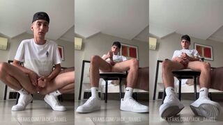 1JackDaniel's hot latin teen boy toy gives a steamy footjob in HD