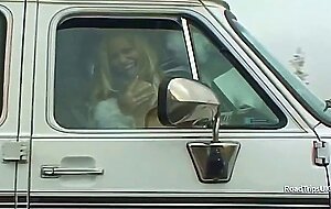 Angie George and Anabel Moon in the van