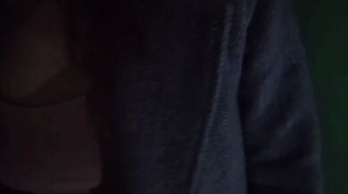 Blowjob outside curly hair smoker gets paid Russian