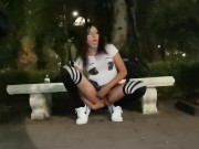 Sissy slut in yhe public park