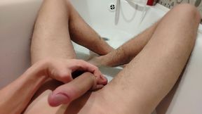 College Student with Huge Cock Cum Eruption! It's Hot!