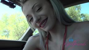 Hanging out with gorgeous adorable blonde babe CeceliaTaylor & getting a blowjob in the car
