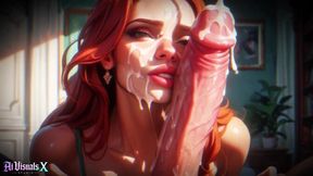 Beautiful women with pretty faces get covered in cum as they receive