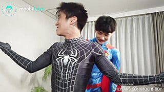 Superman x Spiderman Indoors