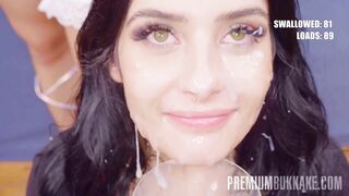 PremiumBukkake - Maria Teen swallows 101 huge cumshots