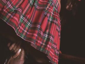 Booty Threesomes Scene-4 Hot Brunette girls Fucking in the Alley with a Latex Masked Man