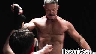 Apprentice Dex Devall has his innocent hole smashed by Reece Scott