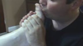 Foot Slave Sucks Carmen's Toes And Gags On Her Feet Deep Throating! (wmv)