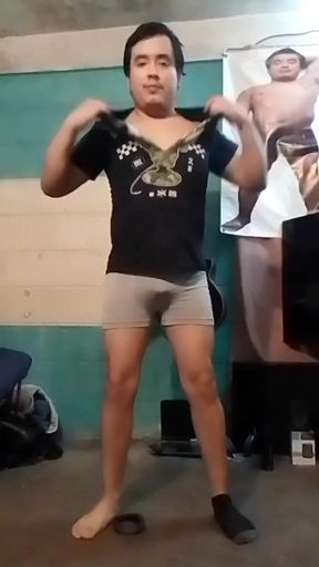 Jesus in boxer pulling his penis 142