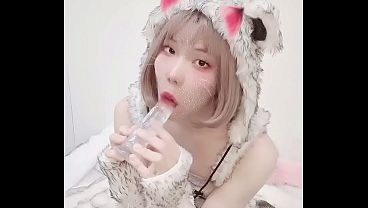 Cute Fluffy Beast Femboy Practices Deepthroat Training - Pathetic Meat Toilet Oral Practice