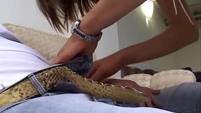 The boss is in the club'_s amateur video, he fucks his happy young employees