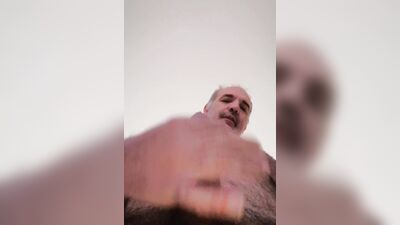 Handjob Lessons with Final Bill and Mega Ejaculation with the Cock in the Foreground