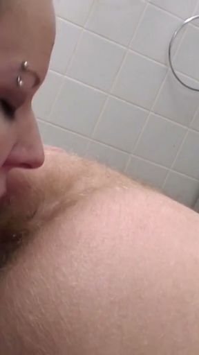 Horny guy gets his hairy asshole licked before a hard strap-on fuck   Clip 1