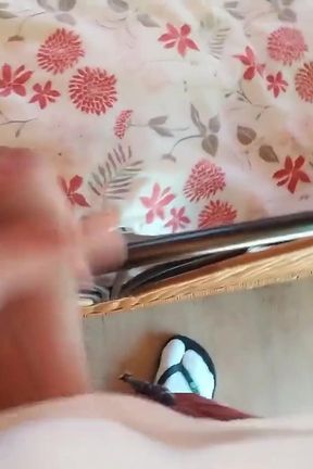 Jerk off While Roommate Is Downstairs - I Couldnt Hold Cum, Bed Sheets Are Now Spotted