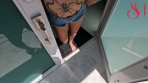 Homewrecker SophiaMayy fucks huge dick disgruntled husband in America while wife is out!