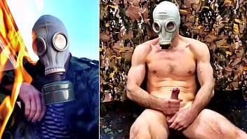 Hot RUSSIAN soldier FOUND a secret BUNKER where HE JERKS OFF and CUMS