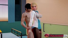 Animated Nurse Delivers Thighjob and Intimate Anal Experience in POV Style