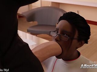 Ebony Nurse Helping Her Futanari Patient In A Cool 3d Animation