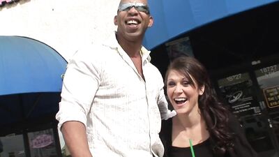 Horny MILF passionately swallows a huge black dick and gets railed