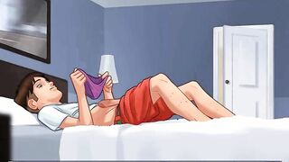Summertime Saga: StepMom Caught Her StepSon Masturbating On Her Lingerie-Ep38
