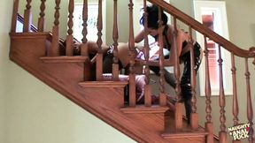 Blonde gets anally probed before a beastly boning