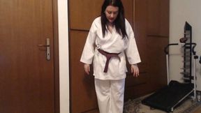 Martial arts training kimono and lots of sweat 1080HD