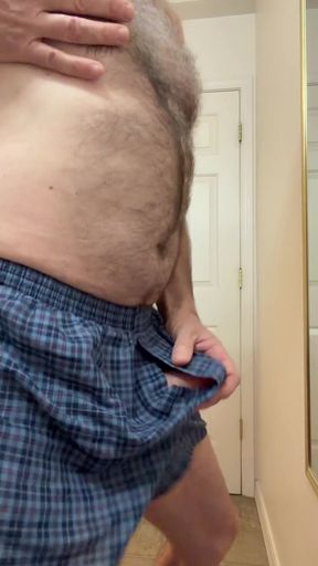 Cum Seeping Through My Boxers, White On Navy by NaturallyFree   Clip 1