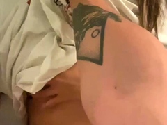 Amateur slut in red PVC ass fucked hardcore