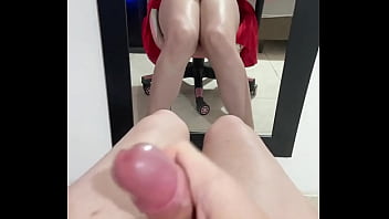 Tgirl masturbating in front of the mirror cumming a lot - Charlotte Kayle
