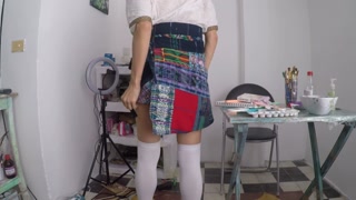 shy secretary upskirt art girl