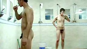 Naked guys in the showers