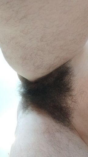 Sniff Hairy Pussy on Your Face! Naked Morning Stretching.