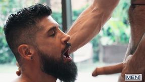 MEN - Bearded Hunk Marco Napoli Fucks A Load Out Of Justin Jett Before Cumming On His Face